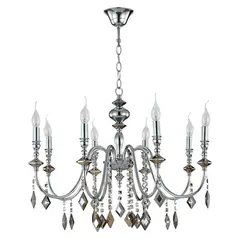 Подвесная люстра Crystal Lux MERCEDES SP8 CHROME/SMOKE, фото 